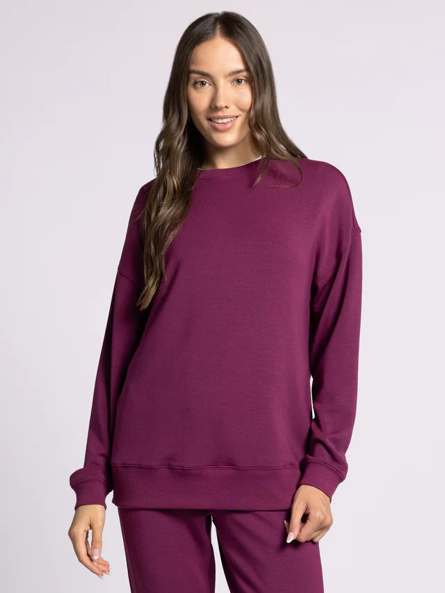 Martina Oversized Crew  - Purple Potion