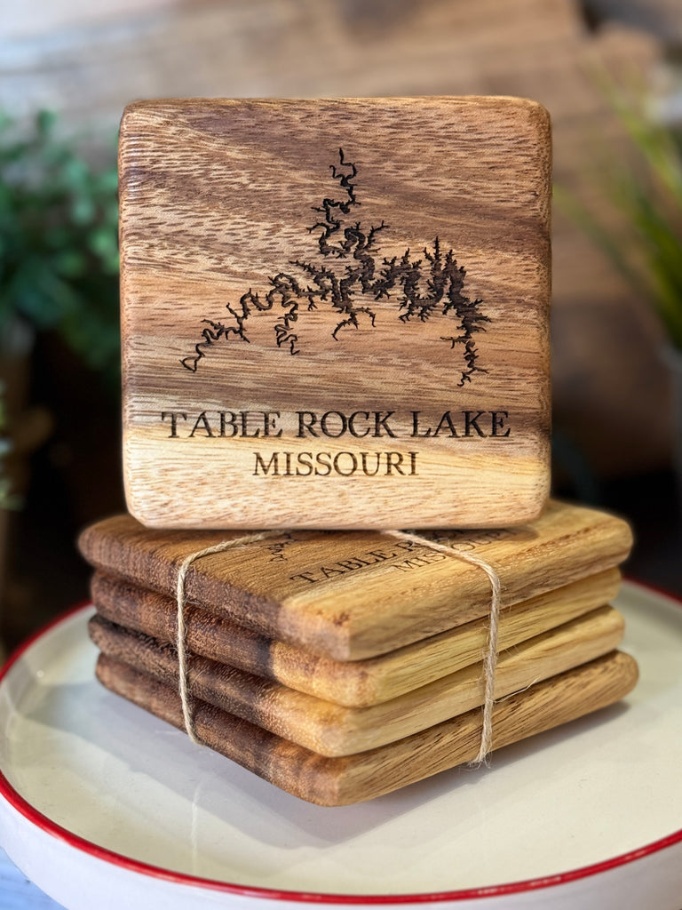 Tablerock Walnut Coasters - Set of 4