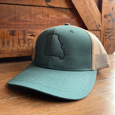Platte Hat - Grey/Grn/Blk