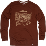 National Parks Map Long Sleeve T-shirt