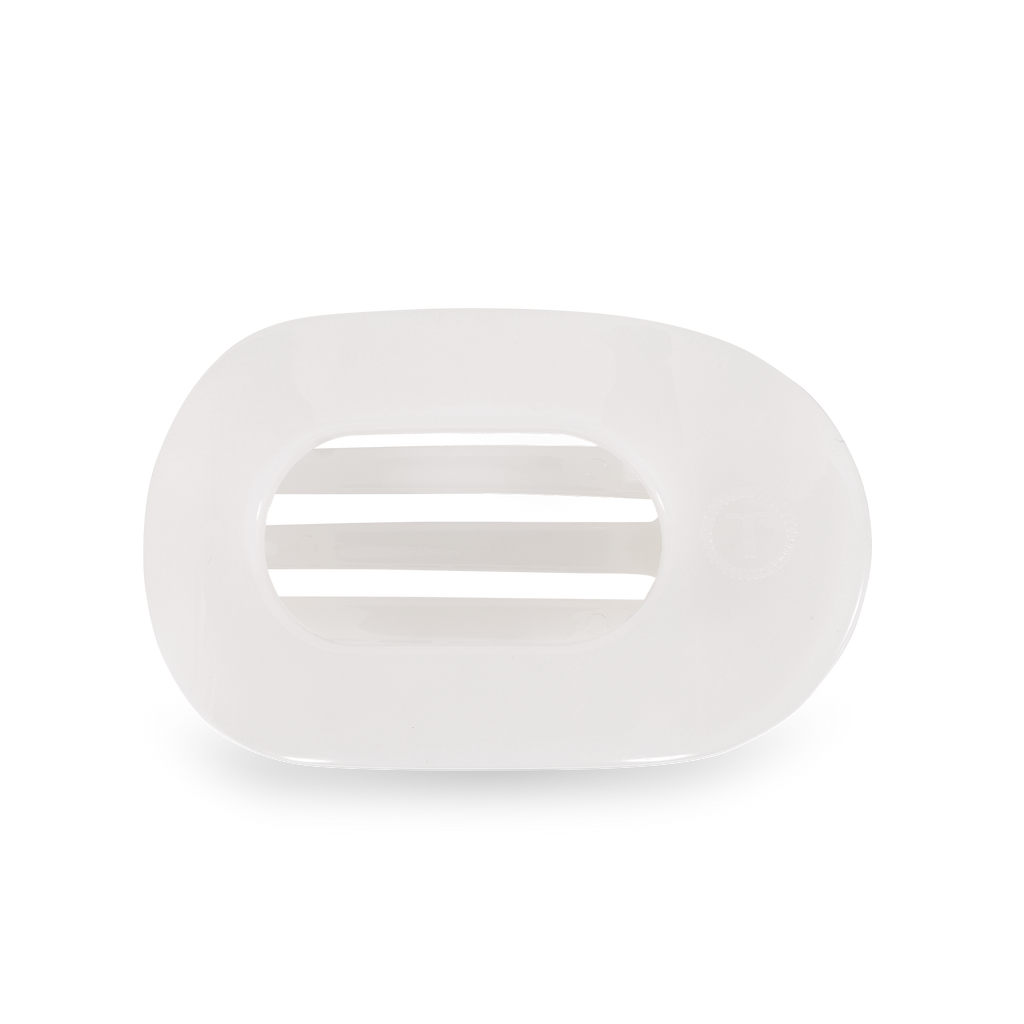 Coconut White Small Flat Round Clip