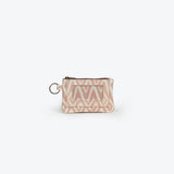 ID Pouch In Pink Ikat Print