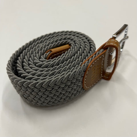 Woven Stretch Belt -  Grey