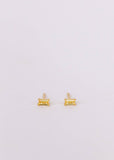 Baguette Earrings - Lemon