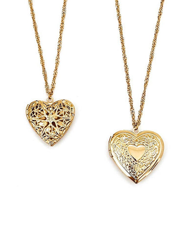 Thelma Heart Locket Necklace || Choose Style