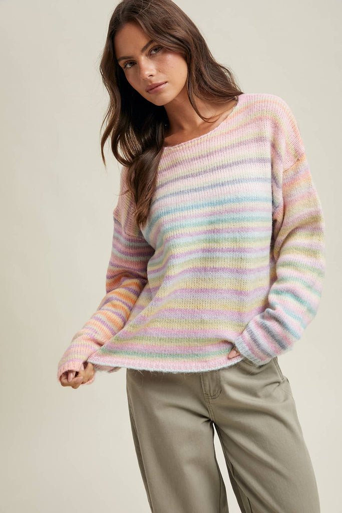 Rainbow Knit Sweater