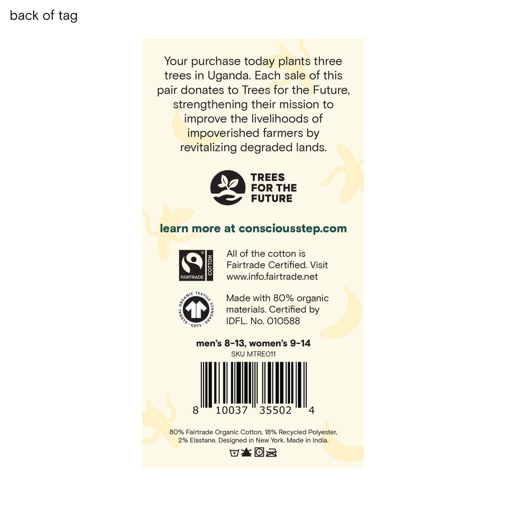 Socks that Plant Trees (Navy Bananas)