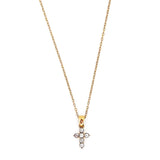 Leah Dainty Crystal Cross Necklace