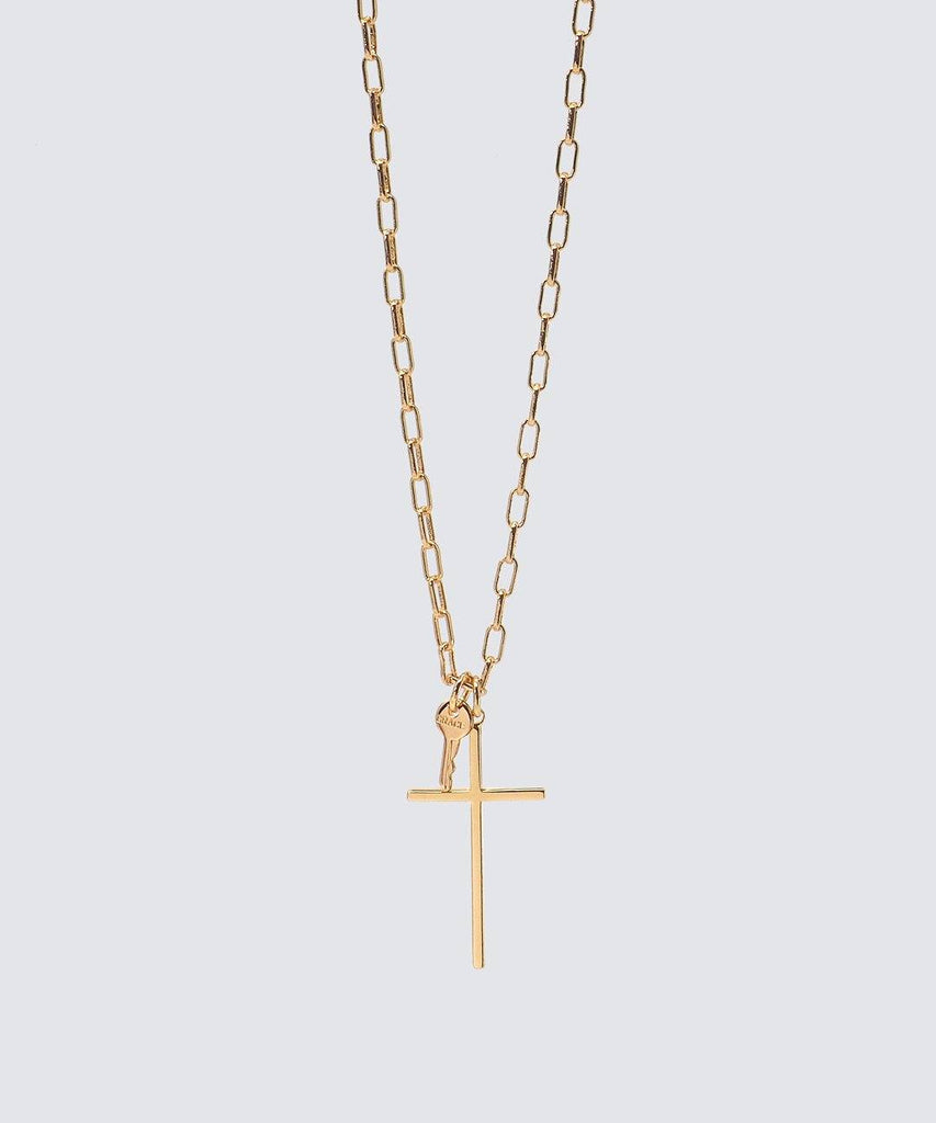 Cross and Mini Key Necklace