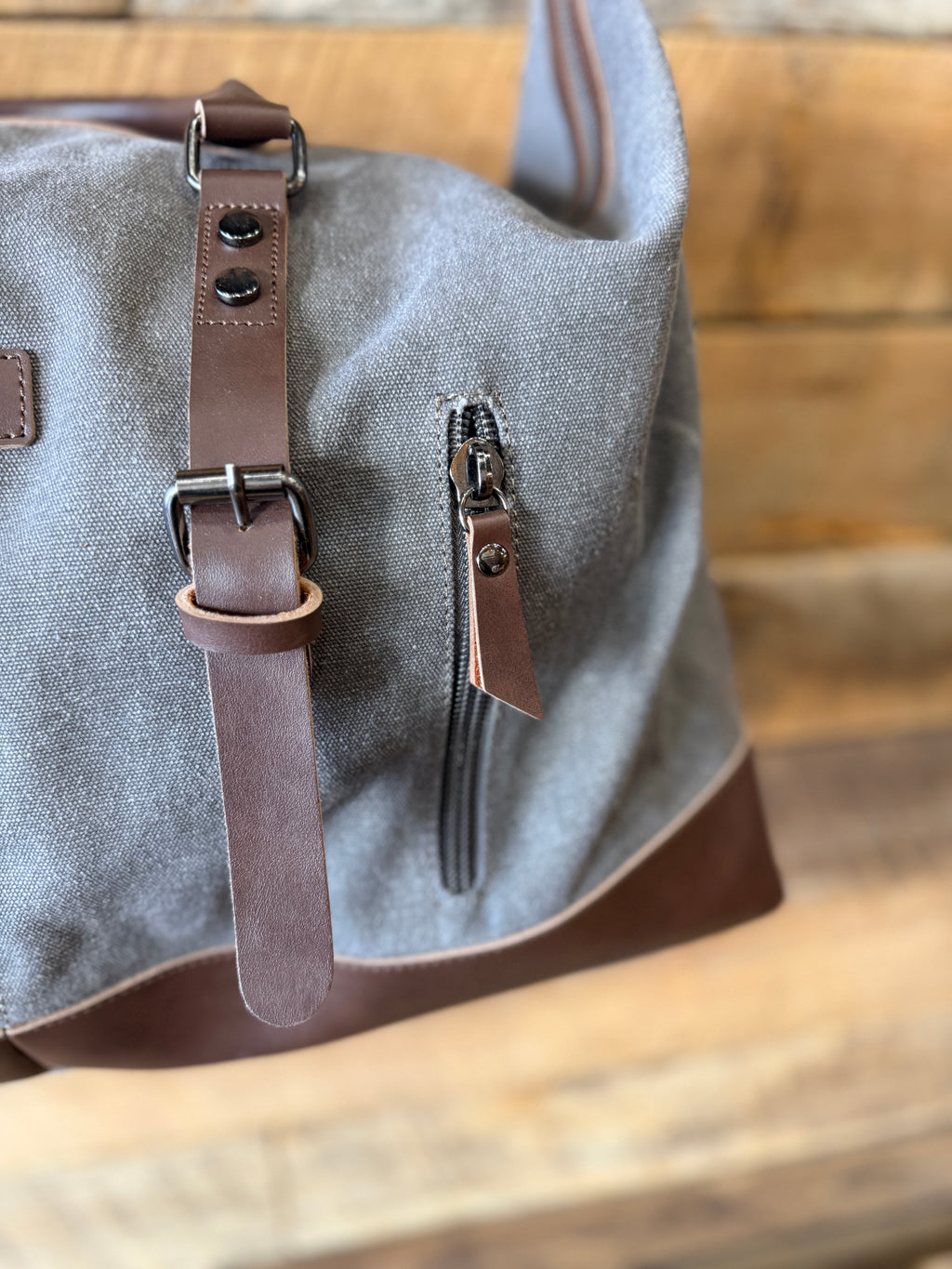 Canvas Leather Weekender Duffle Bag | Travel, Gym & Carry-On Bag