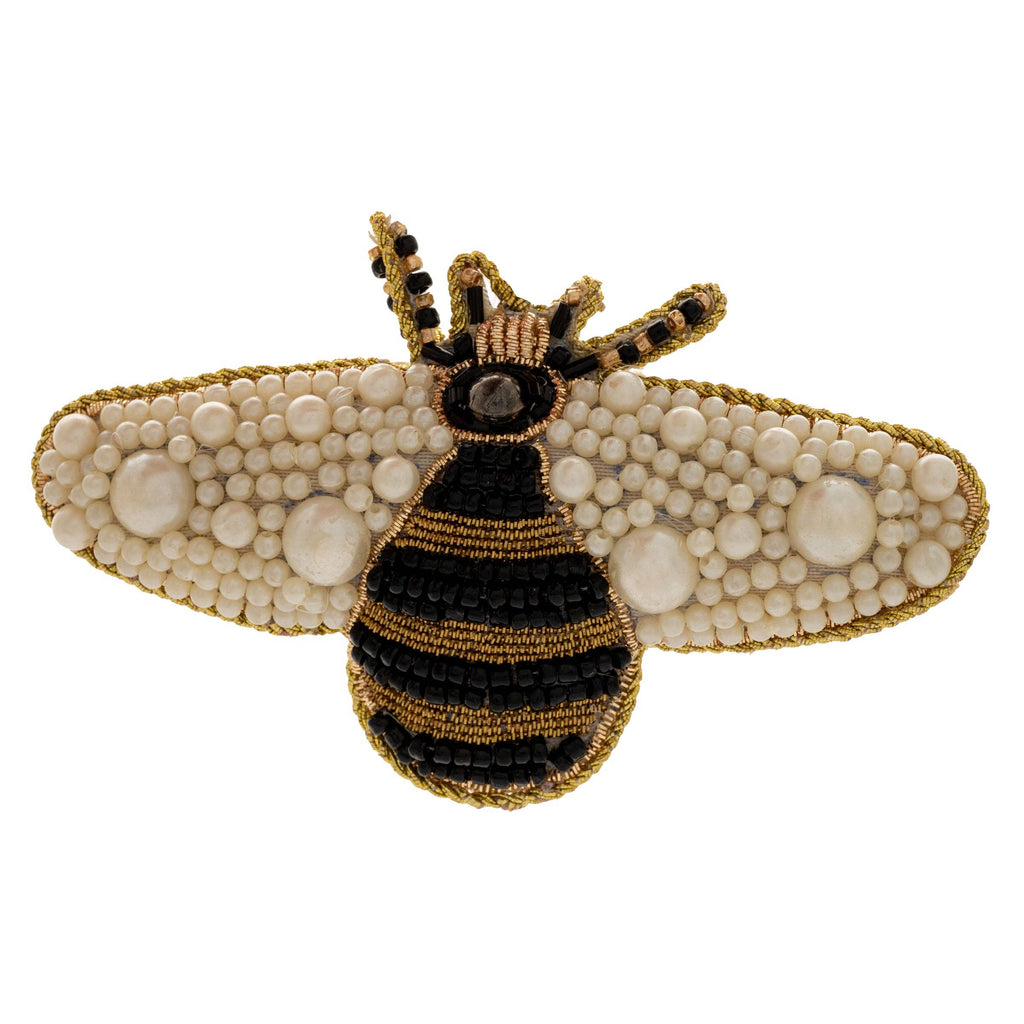 Pearl Bumblebee Beaded Ornament