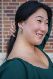 Bow Gingerbread Earrings - Green Shimmer // Christmas, Holiday, Jewelry