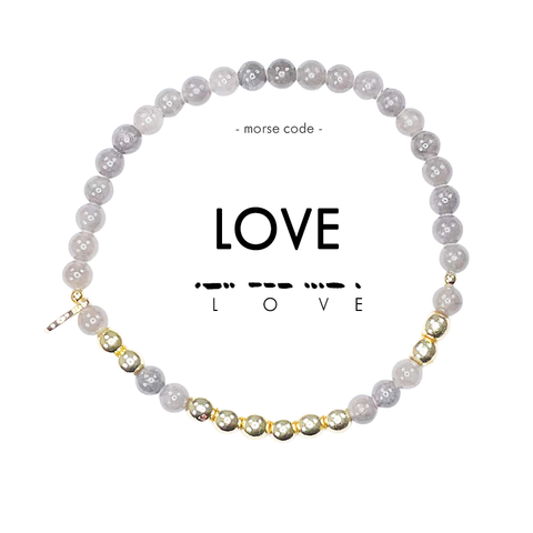 Gold Morse Code Bracelet | LOVE