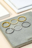 Three Piece Metallic Twist Fashion Ring Set