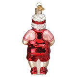 Pickleball Mrs. Claus Glass Ornament