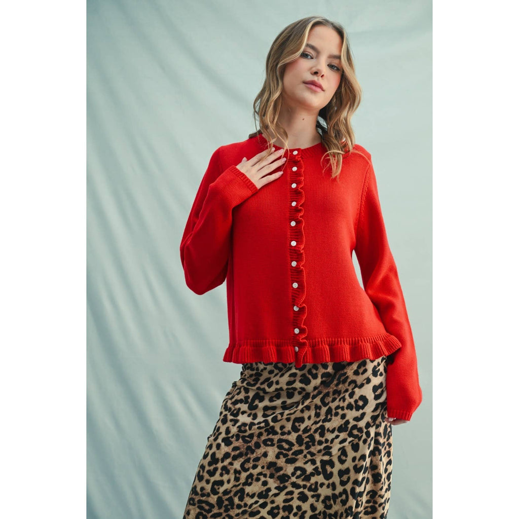 Frill Knit Cardigan