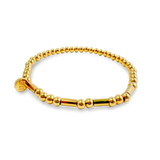 Morse Code Gold Waterproof Beaded Bracelet | BRAVE