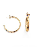 Elisha Diamond Crystal Hoop Earrings || Choose Color