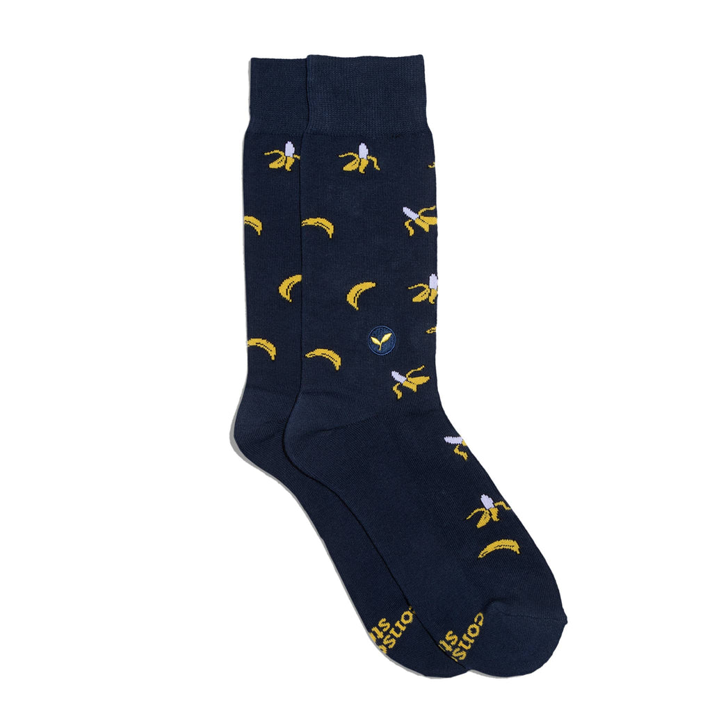 Socks that Plant Trees (Navy Bananas)