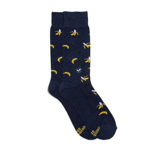 Socks that Plant Trees (Navy Bananas)