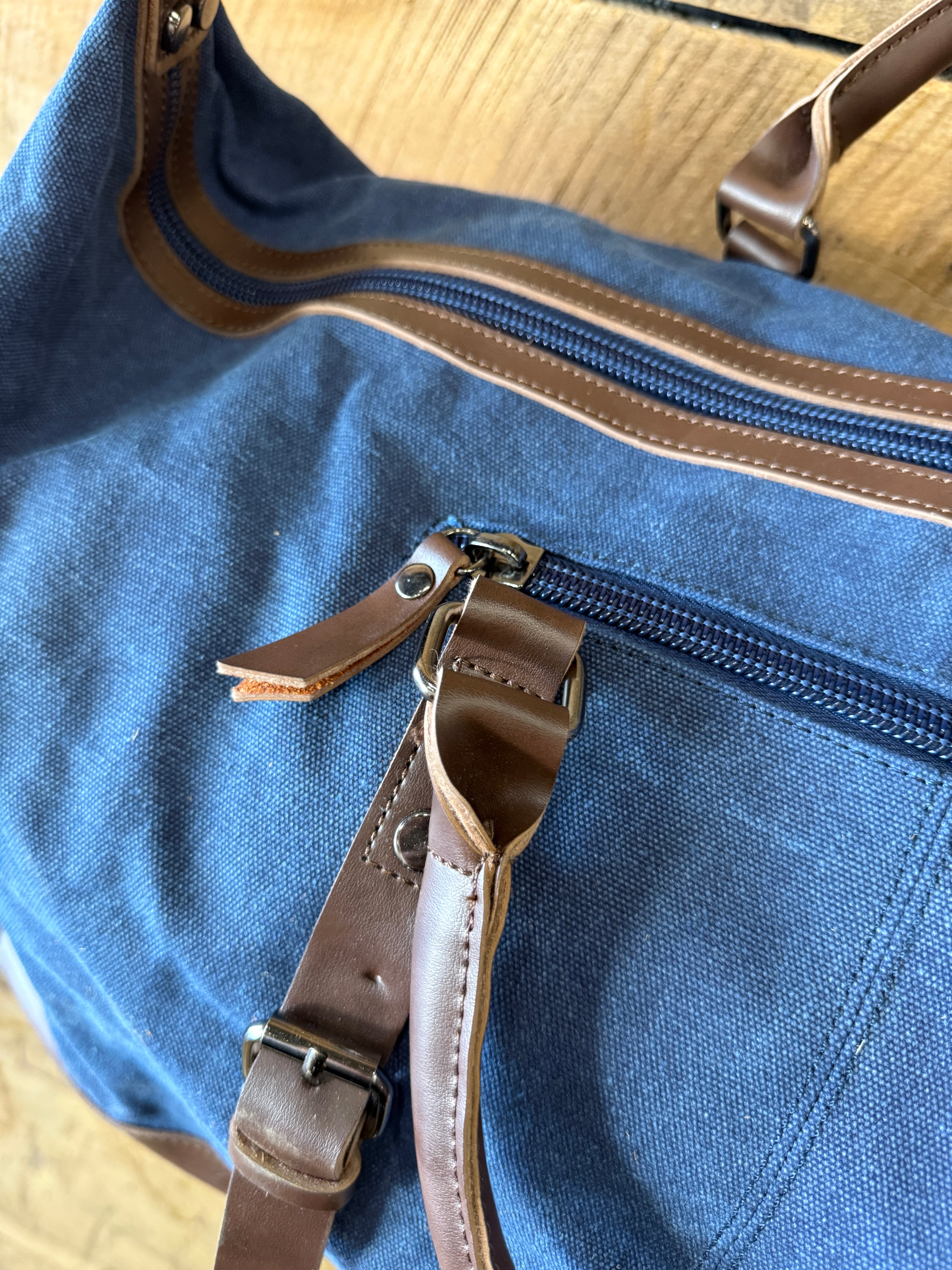Canvas Leather Weekender Duffle Bag | Travel, Gym & Carry-On Bag