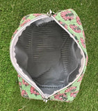 Small Floral Printed Cotton Bag Cosmetic Bag Handbag Pouches