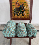 Cotton Bag Women's Handbag Block Printed Quilted Bag Pouches