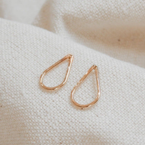 Hammered Teardrop Earrings | 14k Gold Fill & Sterling Silver