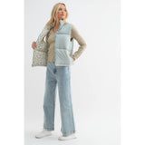 REVERSIBLE FLORAL PUFFER VEST / WL24-9709