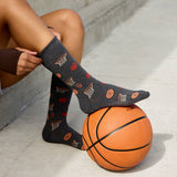 Socks that Support Youth Sports (Gray Basketballs)