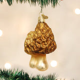 Morel Mushroom Glass Ornament