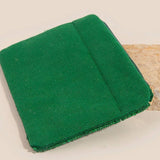 Green And Pink Seed Beaded Ribbon Bow Coin Purse