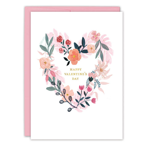 Floral Heart Valentine's Day Card