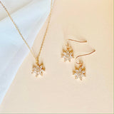CRYSTAL FLOWER NECKLACE | gold | diamond flower necklace