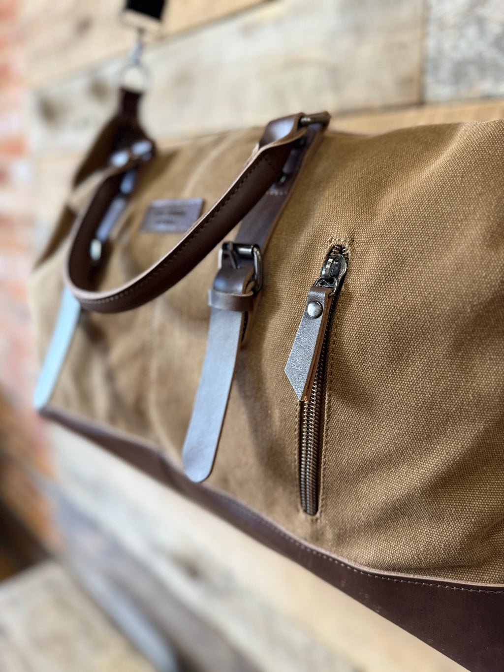 Canvas Leather Weekender Duffle Bag | Travel, Gym & Carry-On Bag