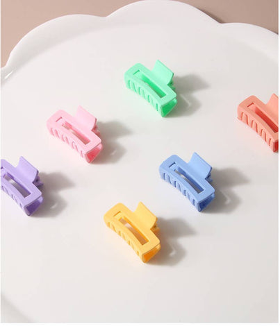 Candy Color Small Rectangle Hair Claw Clip_CWAHA1041