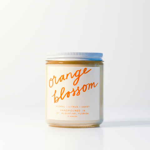 Orange Blossom: 8 oz Soy Wax Hand-Poured Candle