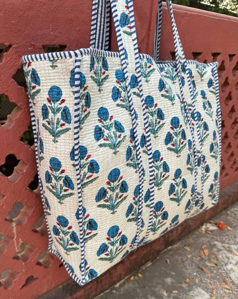 Handmade Cotton Quilted Market Bag