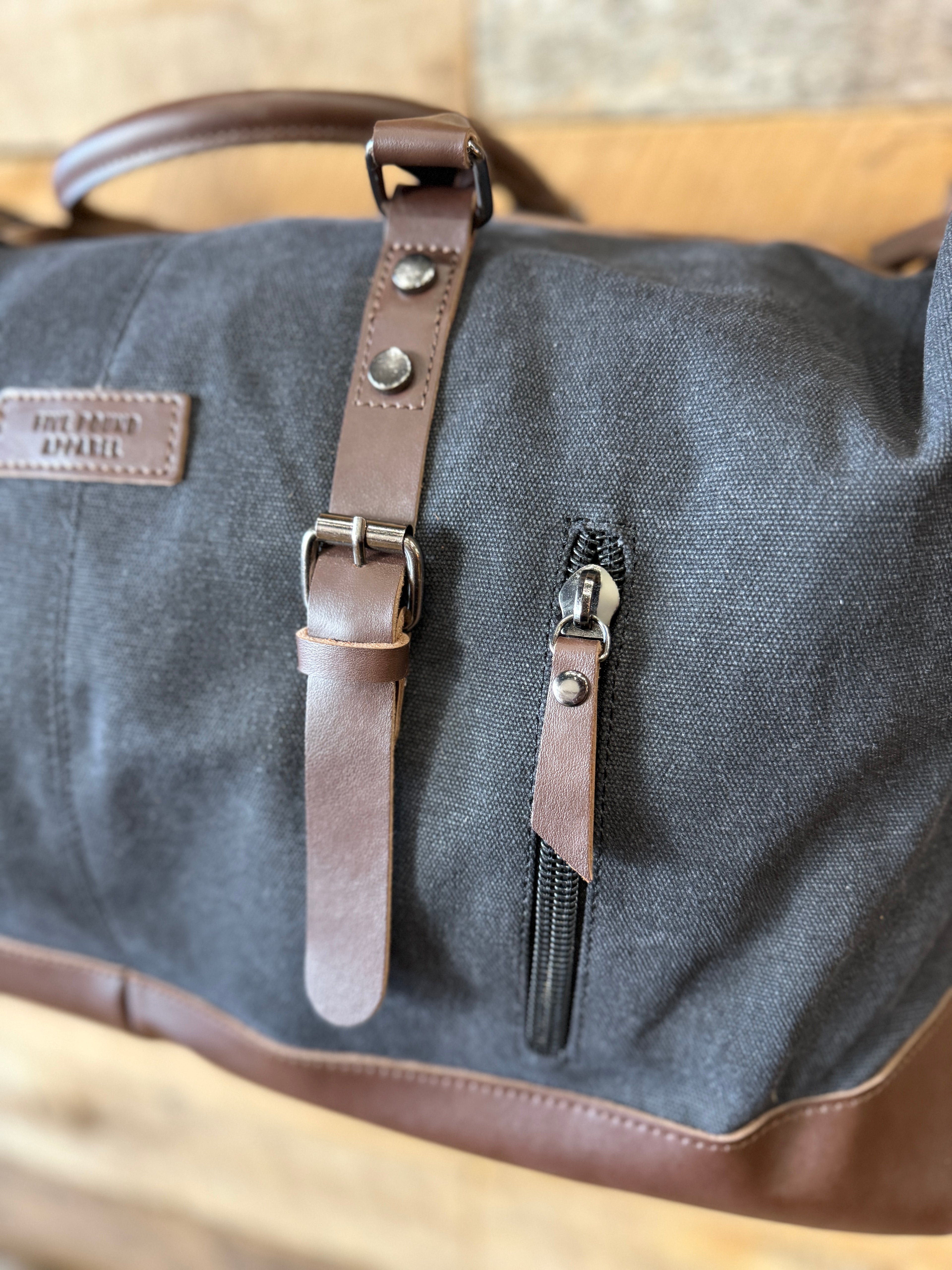 Canvas Leather Weekender Duffle Bag | Travel, Gym & Carry-On Bag