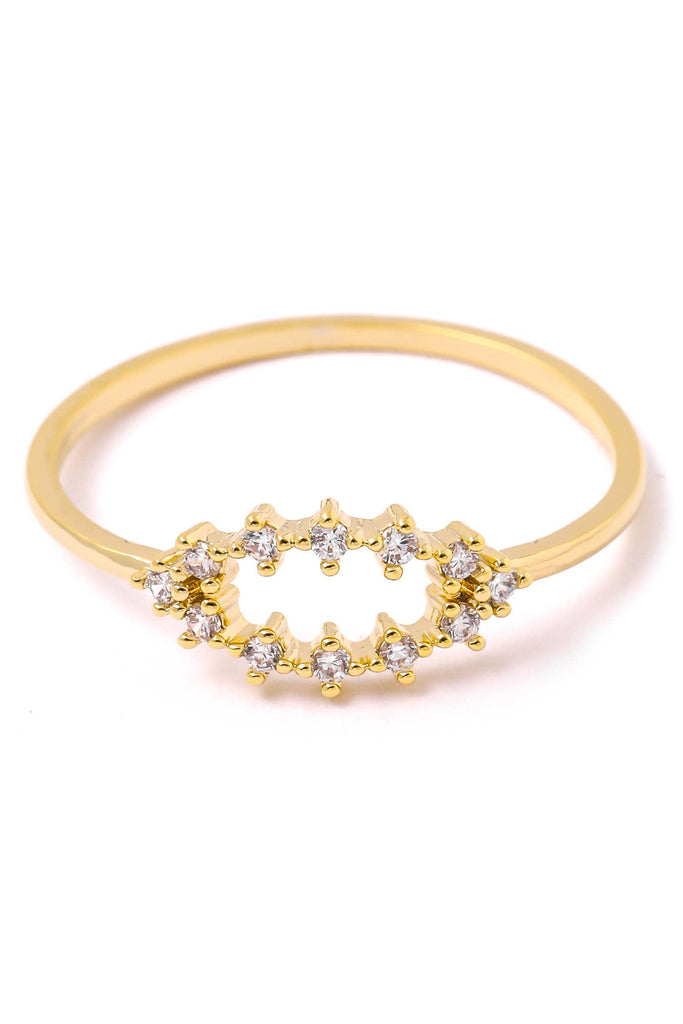 Open Evil Eye Rhinestone Ring