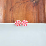 Peppermint Studs // Christmas, Holiday, Jewelry, Earrings