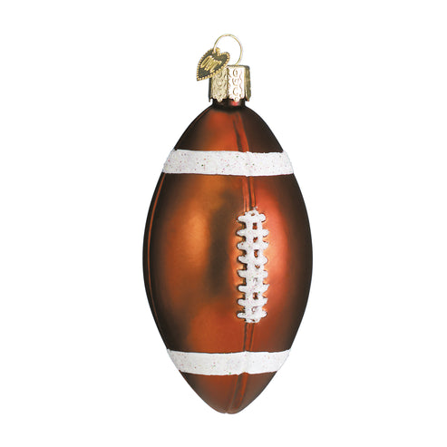 Football Glass Ornament