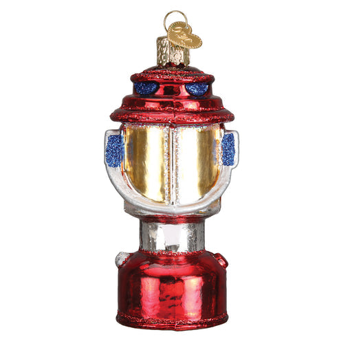 Camping Lantern Glass Ornament