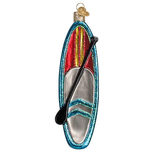 Paddle Board Glass Ornament