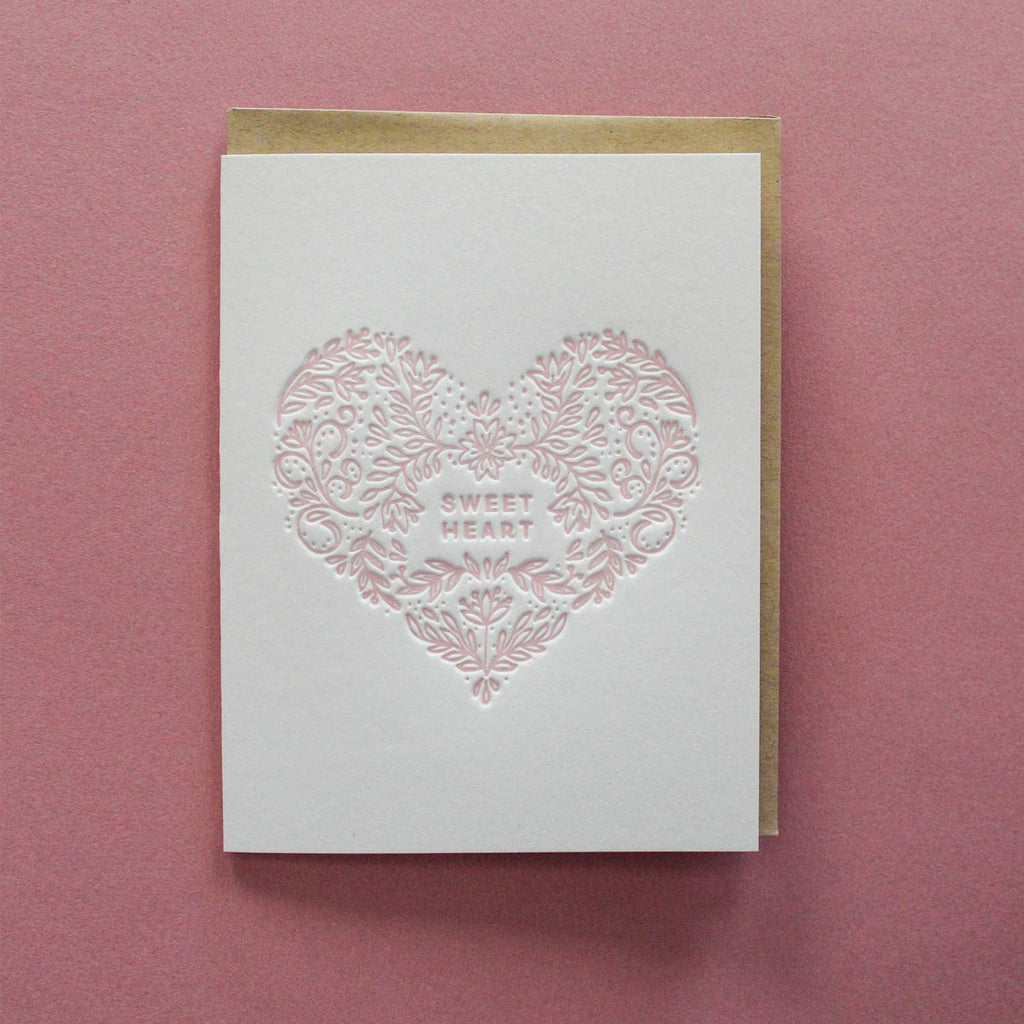 Sweet Heart Letterpress Card