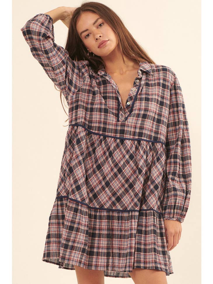 Hadley LS Plaid Dress