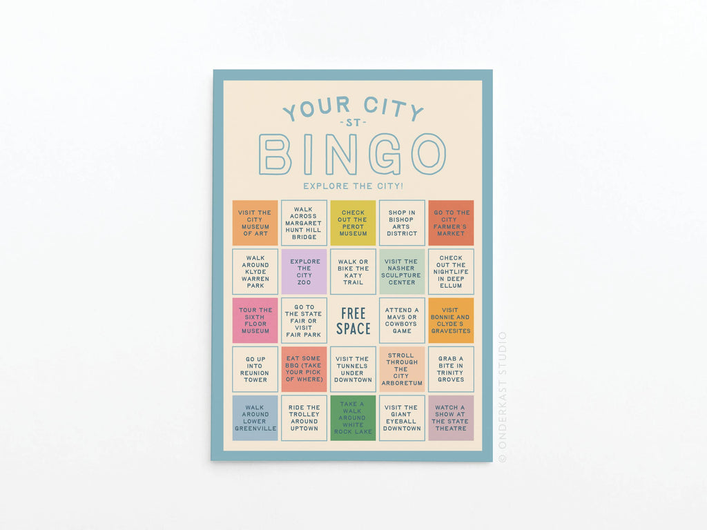 Custom City Explorer Bingo Card