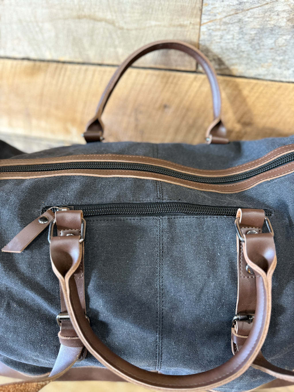 Canvas Leather Weekender Duffle Bag | Travel, Gym & Carry-On Bag
