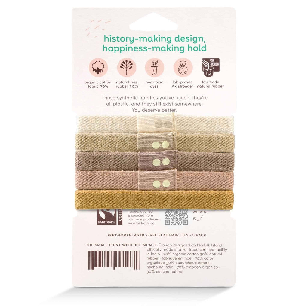 Plastic-free Flat Hair Ties - Blond
