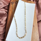 Luxe Gold Paper Clip Chain - 18